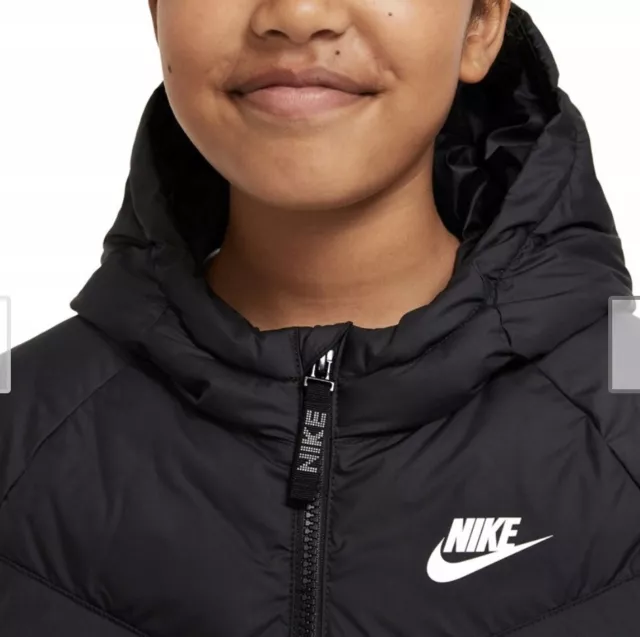 Nike Sportswear Synthetic-Fill Hooded Black Boys Girls Fill Puffer Jacket Coat..