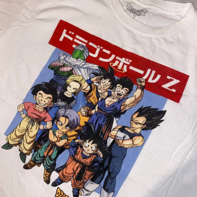 Camiseta Blanca Dragon Ball Z Anime Goku Gohan Vegeta Pequeña DBZ - L 3