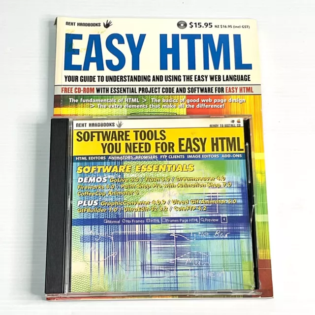 Easy HTML Software Tools You Need For Easy HTML Vintage Software PC CD Rom