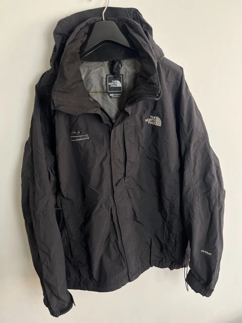 Giacca Cappotto North Face Uomo Large/Extra Large L/XL Hyvent Impermeabile Nero #2 2