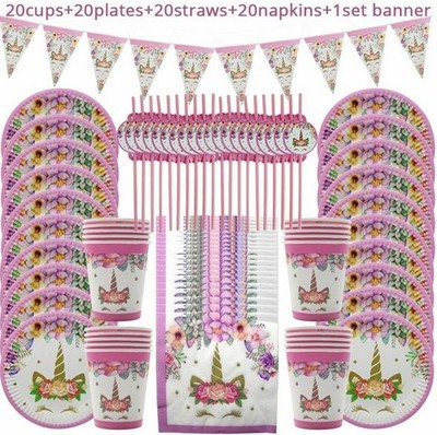 Unicorn Party Supplies Parfait Ensemble 22 Pieces De Licorne Anniversaire Decorations Eur 11 21 Picclick Fr