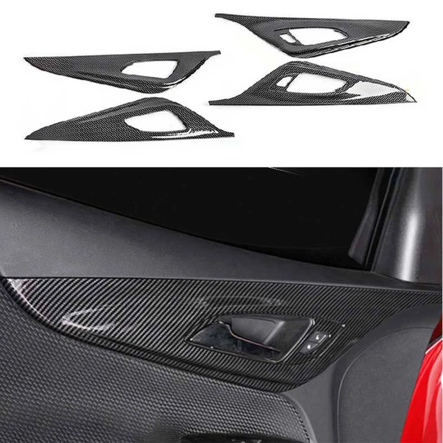 Carbon Fiber Inner Door Handle Frame Panel Cover For Chevrolet Equinox 2018-2024