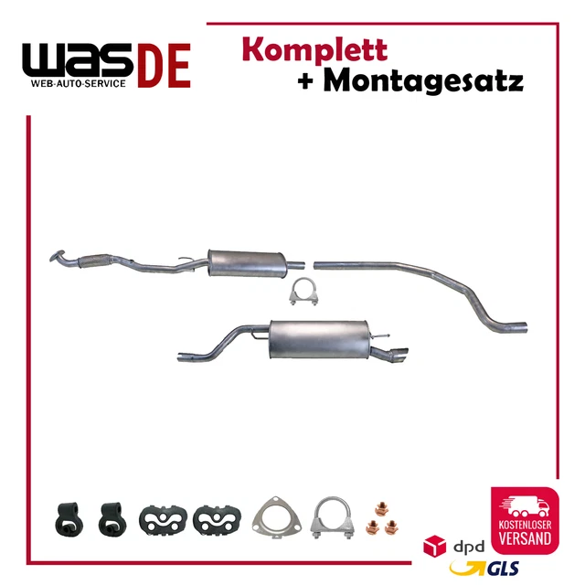 POLMOstrow Auspuff Mitteltopf Für Opel Corsa D 1.4 (2006-2014) – Komplett Mit Montagesatz