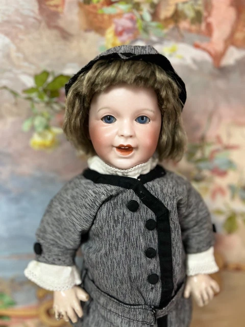 Poupée ancienne: Mignon bébé SFBJ 236 t6 37 cm yeux acétate