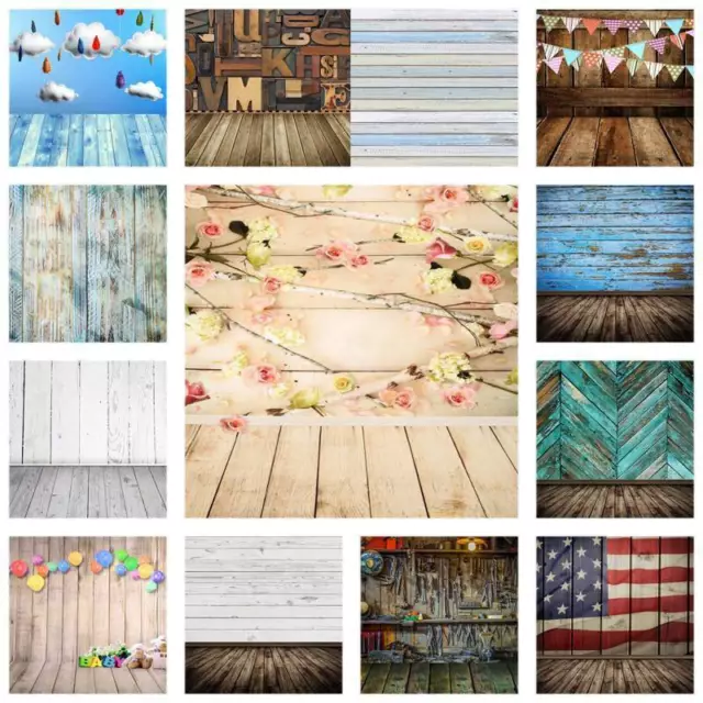 3x5ft 5x7ft Vintage Wood Floor Photography Backdrop Vinyl Cloth Photo Background