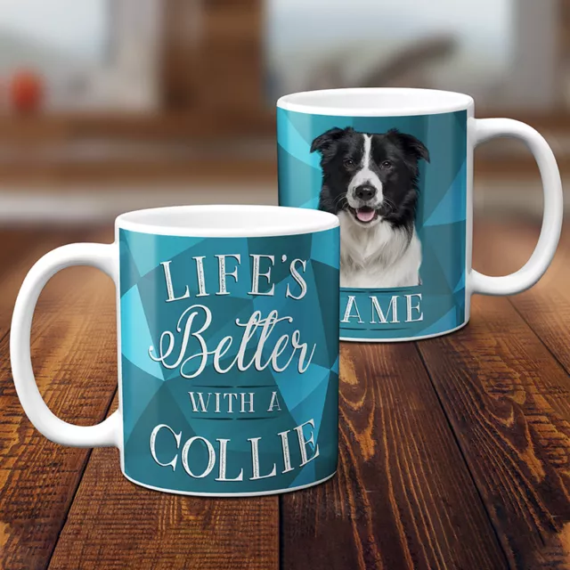 Personalised Dog Mug LIFES BETTER WITH A DOG Cup Cute Puppy Quote Birthday Gift 2