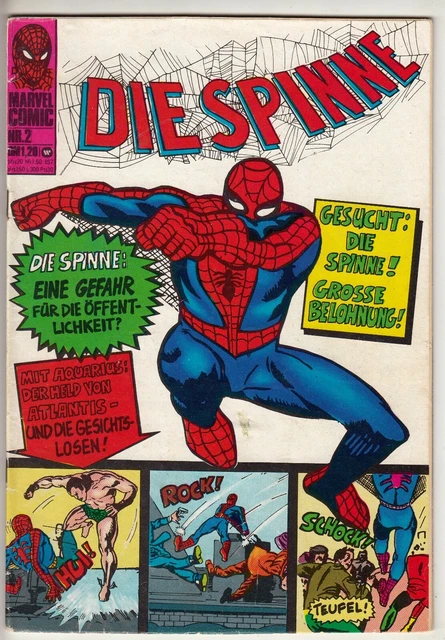 Die SPINNE Nr. 2 (2) guter ZUSTAND Williams ORIGINAL mit Coupon spider-man