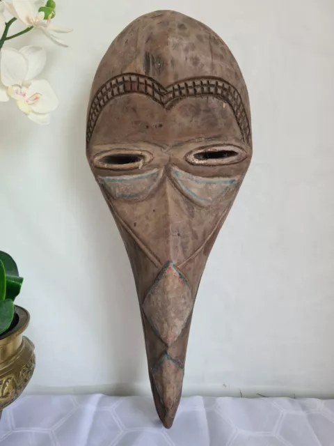 Máscara Dan Africana África Occidental Tribal Madera Pájaro Máscara Liberia