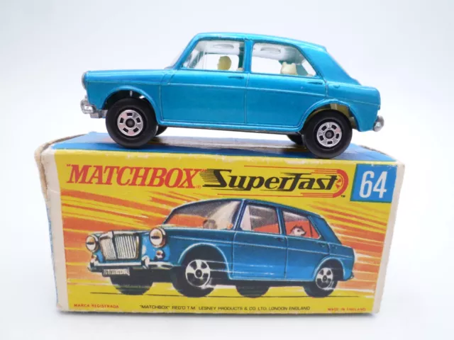 VINTAGE MATCHBOX SUPERFAST Nr. 64b MG 1100 IN OVP 1970