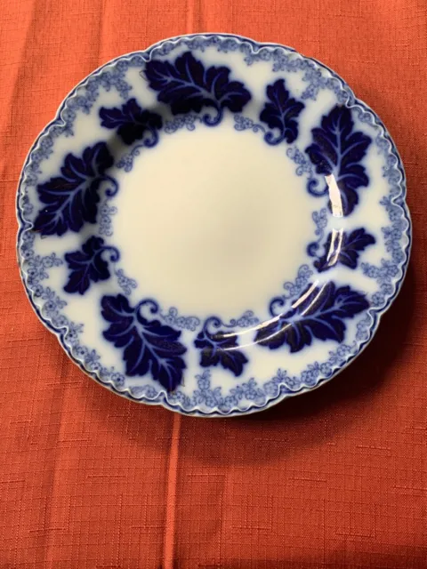 Flow Blue 9” Dinner Plates Normandy Pattern Johnson Bros