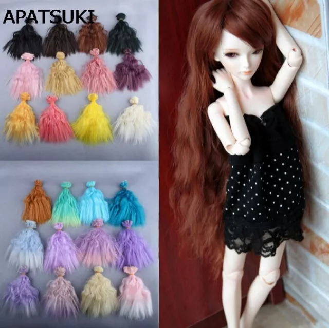 15*100cm Colorful Wig BJD Doll Hair For 11.5" 1/6 Doll DIY Curly Wigs Curls Row