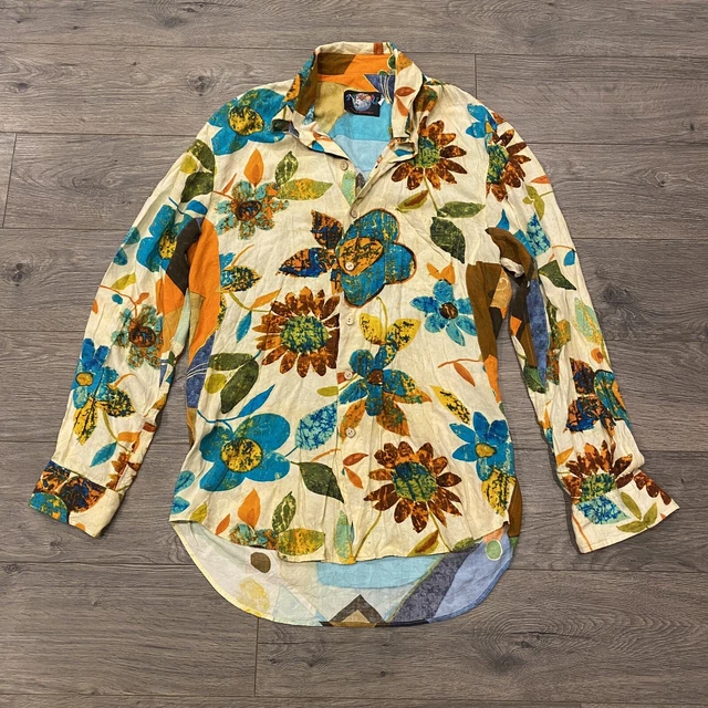 Vintage 90s Jams World Mens Longsleeve Hawaiian AOP Rare Shirt Size Large