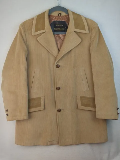 Vintage Corduroy Coat Sears The Country Coat Wool-Lined Jacket Mens 44 Large