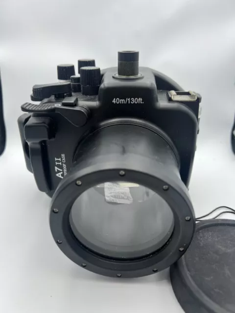 Meikon 40m/130ft  Black Underwater Camera Housing Case for Sony A7II  28-70mm