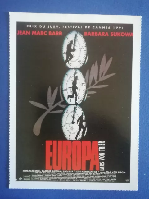 FICHE CINÉMA Première FILM - EUROPA - LARS VON TRIER - JM BARR - 1990