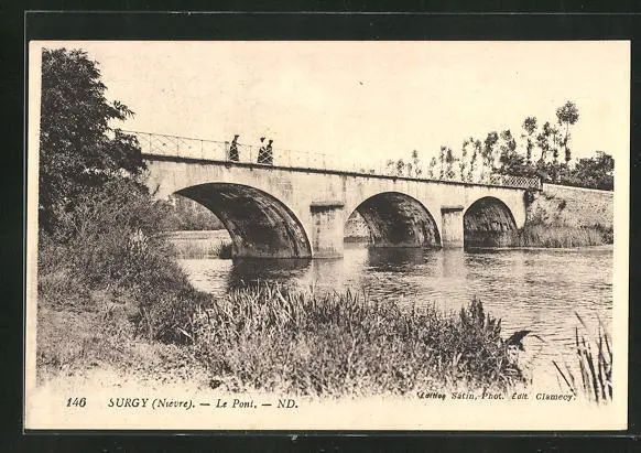 CPA Surgy, Le Pont,  vue de pont