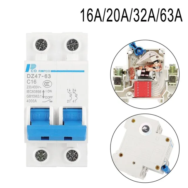 Disjoncteur Air Interrupteur Double Connexion Électricien Ménage 2 P 220V