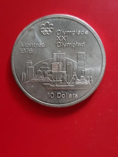 1973 Canada Silver 10 Dollars - 1976 Olympics (Montreal Skyline)