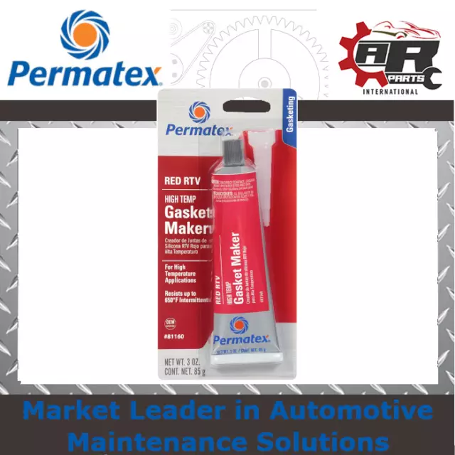 Permatex® - High-Temp Red RTV Silicone Gasket Maker - Sealant - 3 oz / 85g