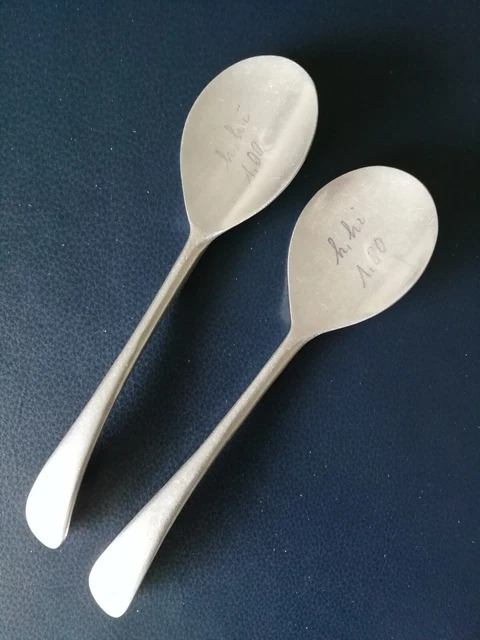 Alte Apotheker Labor Löffel, 2 Stück