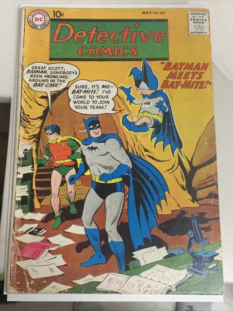 1959 Detective Comics # 267 1st Appearance Bat-Mite Low Grade Complete