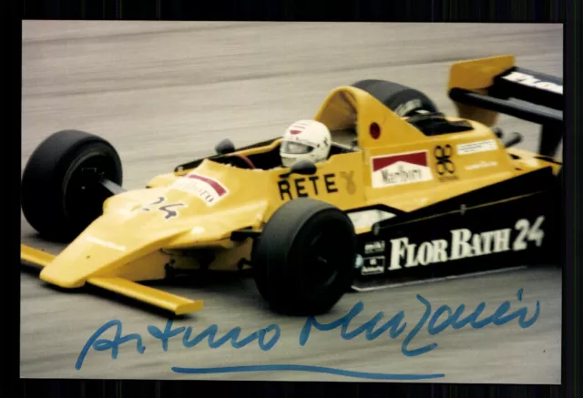 Arturo Merzario Formula 1 1972-1979 photo original signed + G 40535