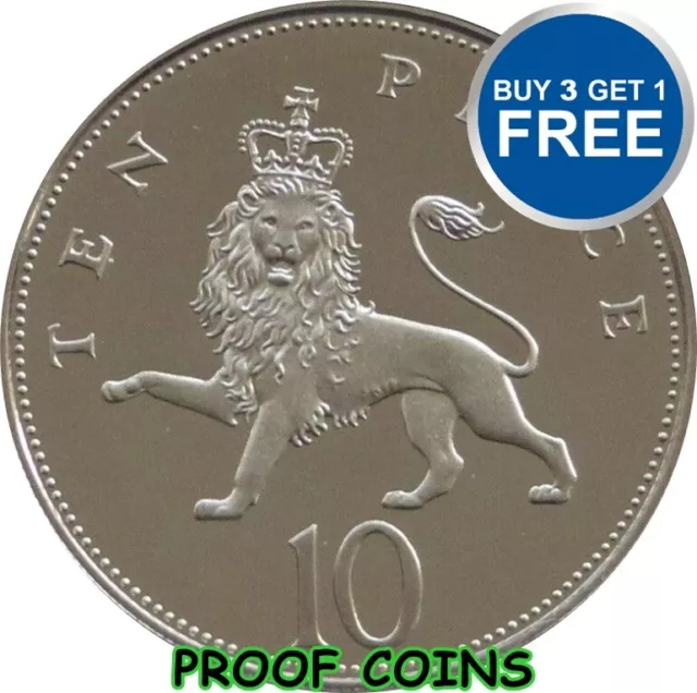 PROOF ENGLISH DECIMAL TEN PENCE 10p COINS CHOICE OF DATE 1971-2015