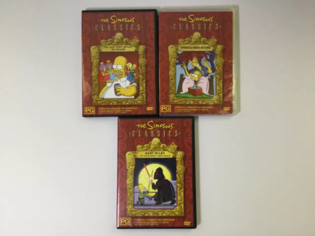 The Simpsons Classics DVD Bundle x 3 Region 4 Free Postage