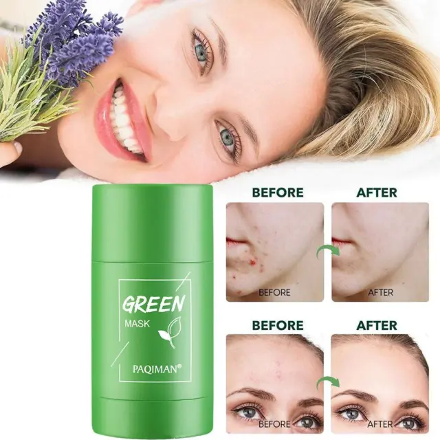Arcilla purificadora de té verde limpieza profunda facial - aceite-poro-removedor de acné