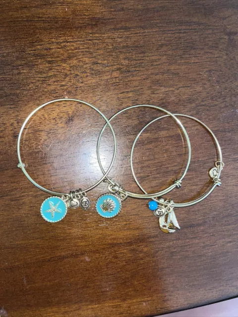New Bella Perlina Bracelet Set Gold Tone “Come Sail Away” One Size.