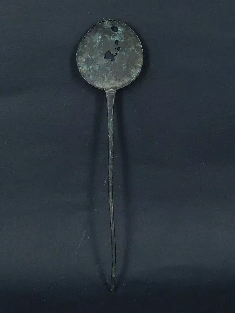 Ancient Large Size Bronze Spoon Islamic 1200 AD #S3387 3