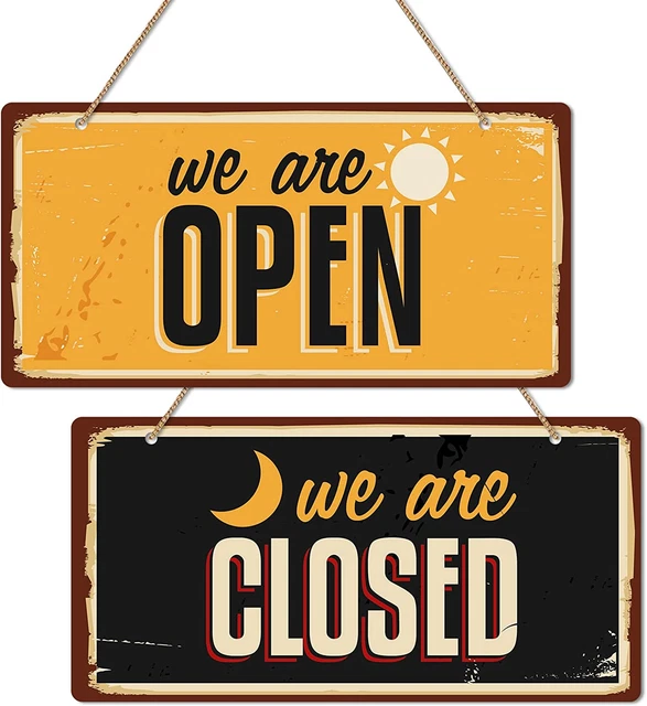 DOUBLE SIDED OPEN/CLOSED Signs - 12