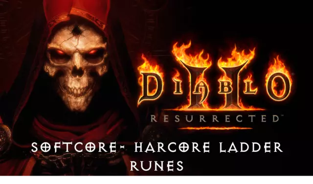 Diablo 2 resurrected D2R -  Softcore LADDER S5 - Rune Ist Vex Ohm Lo Sur Ber Jah