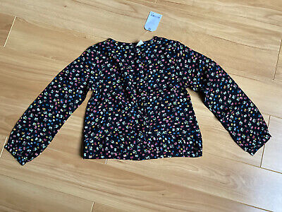 Girls next floral long sleeve blouse top twist front age 8 years