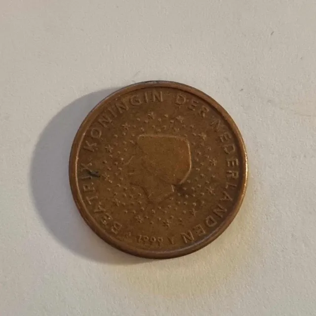 1999 - Netherlands - Beatrix Koningin Der Nederlanden - 1 Euro Cent Coin.