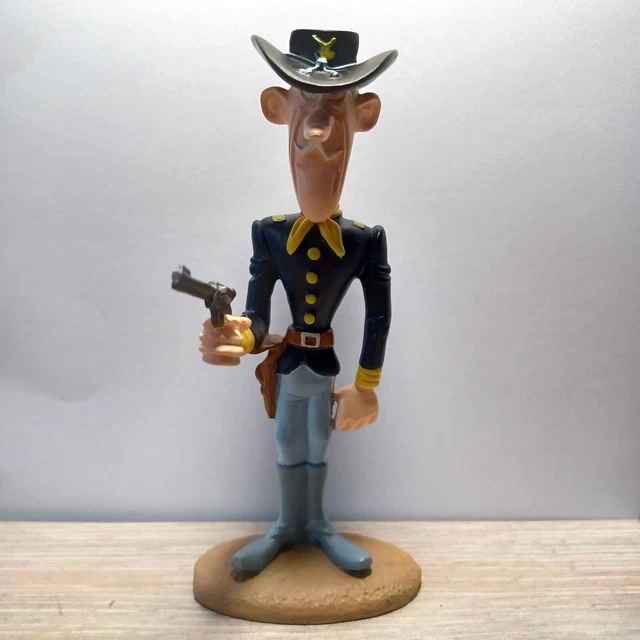 Lucky Luke - Figurine résine Atlas / Leblon - Chef Indien Assis Canyon Apache