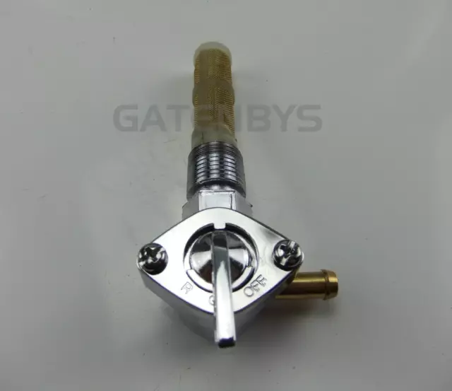 New Chrome 3/8" NPT Petrol Tap For Harley Davidson Petcock Custom Peanut Tanks