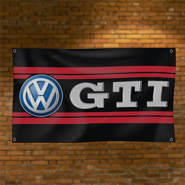 Drapeau / Bannière VW Passat GT – Gris – Polyester Amovible