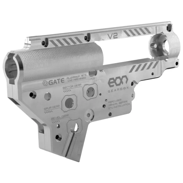 Guscio Gearbox Asg  Softair M4 Mp5 G3 Cm16 Eon V2 - Silver Gate Eon-Gb2-S 2