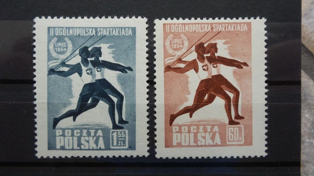 Polen 1954 / Kat. Fischer Nr.721 – 722  Ungebraucht mit Falzresten