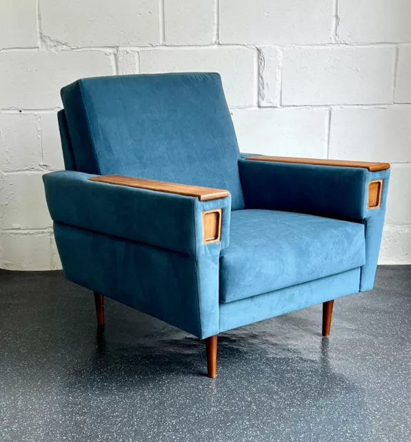 East German Lounge Armchair 1950s re-upholstered Midcentury (delivery avail