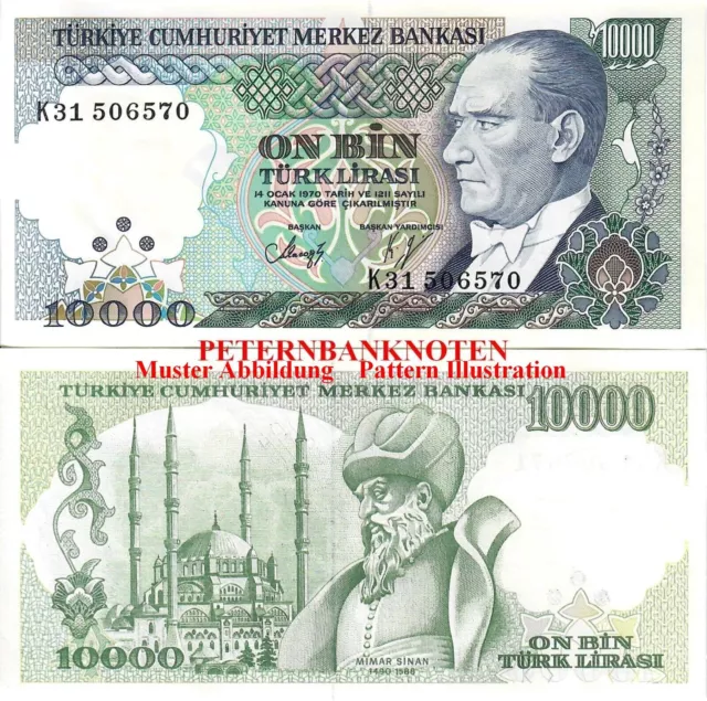 TÜRKEI / TURKEY  10000  Lira  1989 Unc  P. 200  6146# Kassenfrisch..