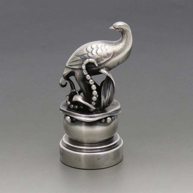 1930 Georg Jensen 164 Desk Seal Signet with Quail No Engravings