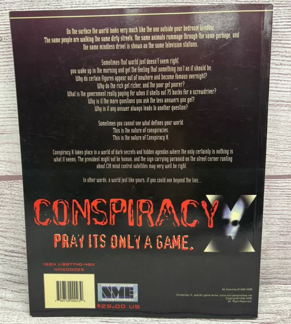 1996 Conspiracy They Are Among Us by NME RPG Book Role Playing Game 2