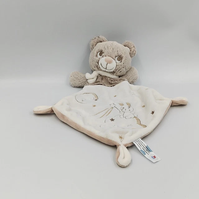Doudou plat ours beige blanc nuage lune SIMBA TOYS - 30045
