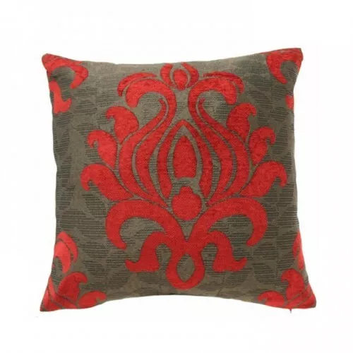 Cushion Cover Red and Brown Damask cushion cover 18" x 18" 45 x 45cm