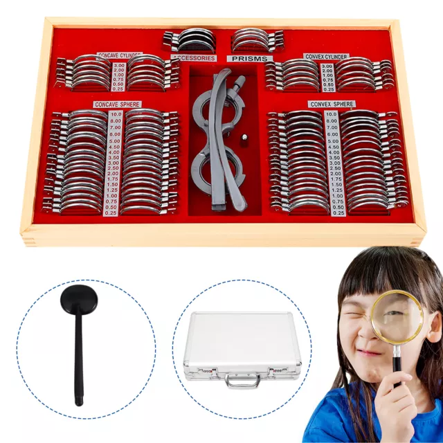 104pcs Trial Lens Testlinsen-Set Kunststoffrand-Optometrie Trial Lens Kit