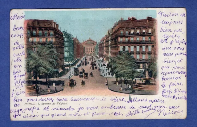 Hd * CPA / Carte Postale : Paris -  L'Avenue de l'Opéra  1902