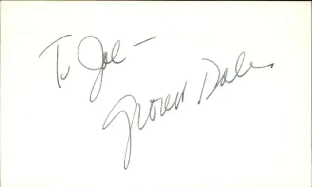 Grover Dale Actor Signed 3" x 5" Index Card