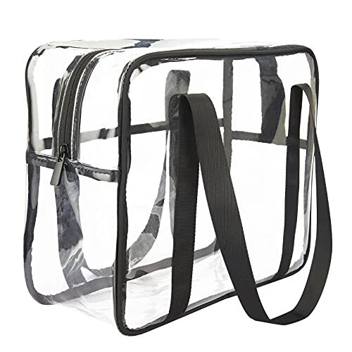 Extra Large Clear Cosmetic Makeup Bag Transparent PVC Tote Shoulder Bag Stadium